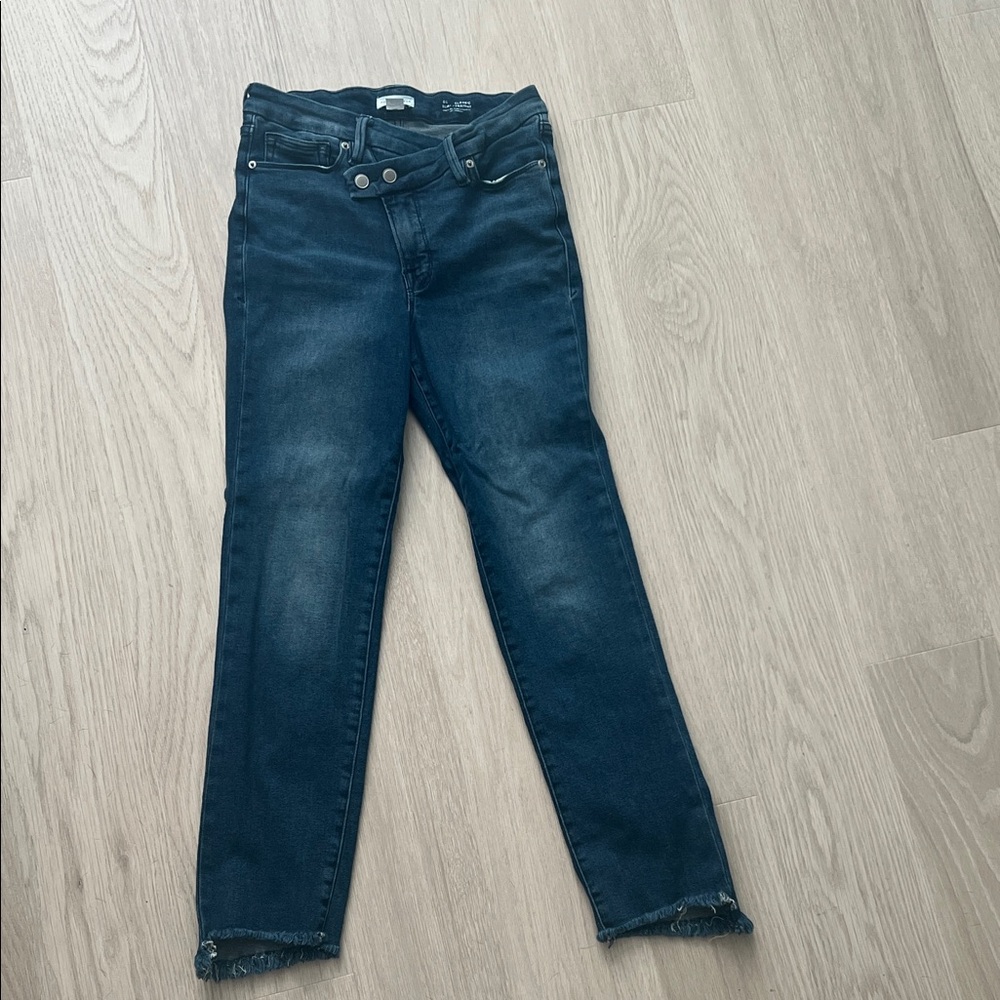 Good American Dark Blue Ankle Jeans